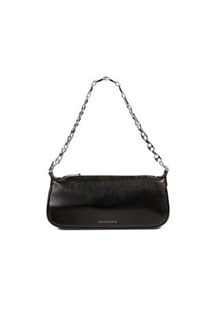 the lexi sling bag, dylan kain, shoulder bag, black shoulder bag, black leather bag, going out black bag