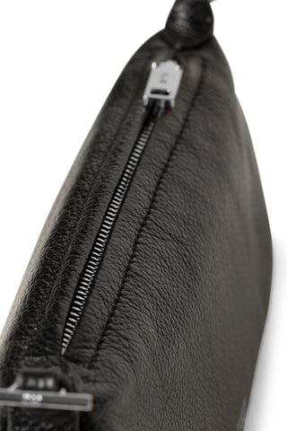 the lexi sling bag, dylan kain, shoulder bag, black shoulder bag, black leather bag, going out black bag