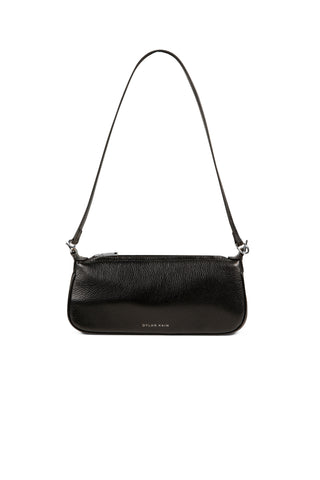 the lexi sling bag, dylan kain, shoulder bag, black shoulder bag, black leather bag, going out black bag