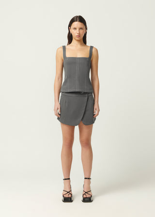 Top Stitch Bodice, Slate