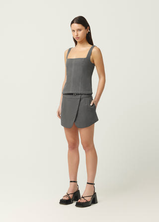 Top Stitch Bodice, Slate