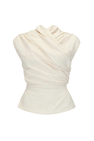 chaimberlain top, harris tapper, evaluated top, high neck top, nylon top, sleeveless events top, ivory sleeveless top, ivory high neck top 