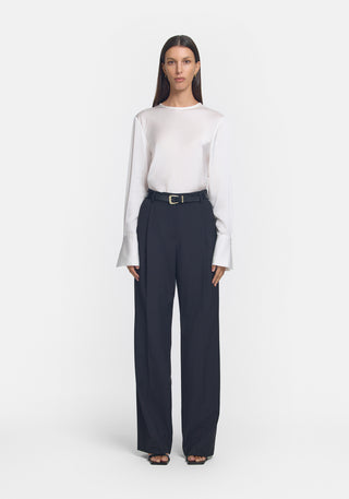 jenner trouser, viktoria and woods, vik and woods, black pants, high waisted black pants, black work pants, pant suit set, dressy black pants