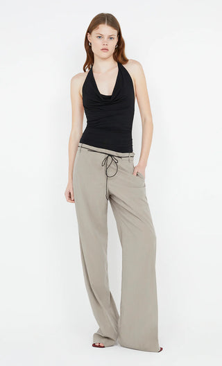 brooklyn pant, bec and bridge, bec and bridge australia, cotton pant, relaxed fit pant, everyday pant, pant with drawstring, khaki pants, high waisted pant